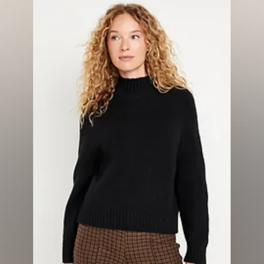 OLD NAVY Mock Neck Cropped Sweater